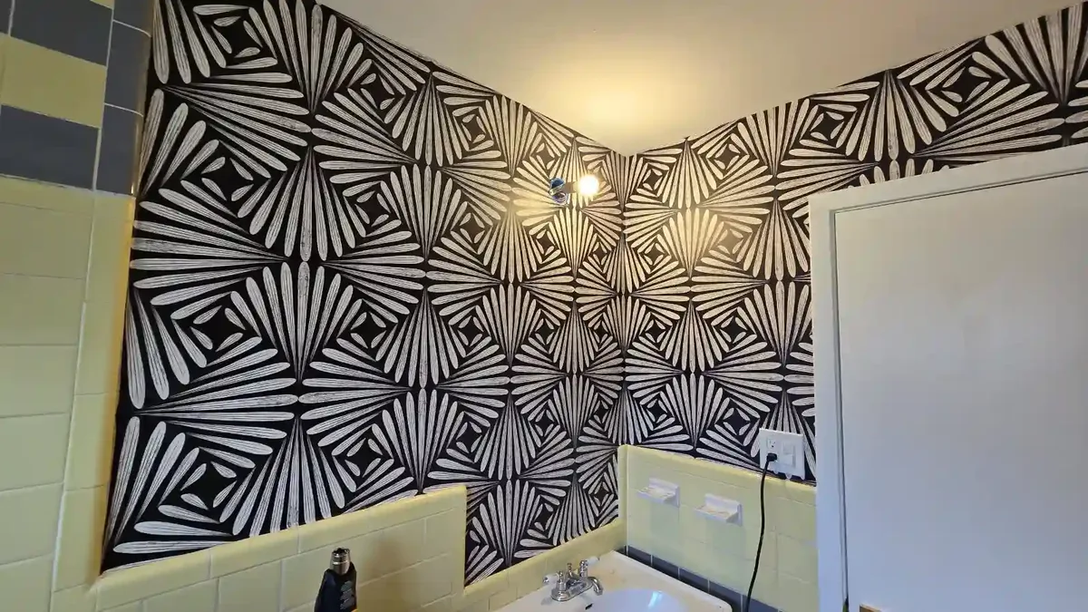 Interior design with wallpaper in Henderson Nevada