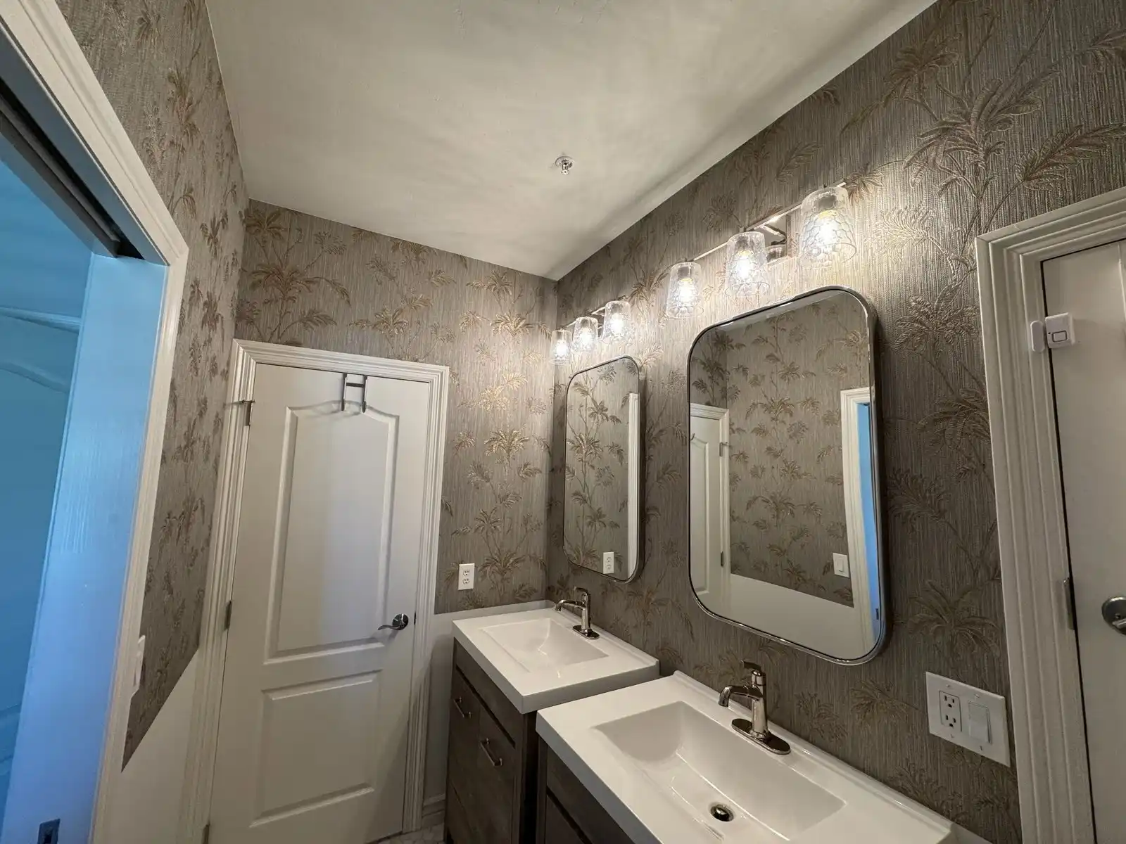 Fantasy Wallpaper Studio team at work on a wallpaper installation project in Spring Valley, Las Vegas